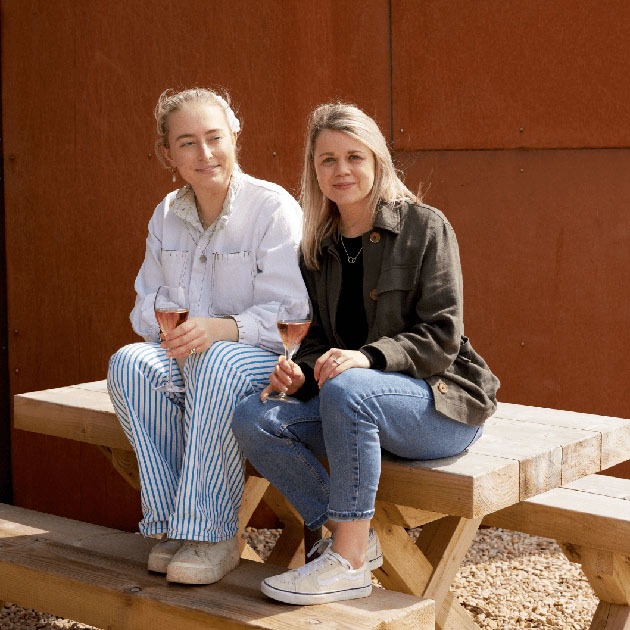 laura and emily at wraxall vineyard